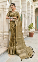 GOLD DESIGNER COTTON SAREE