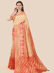 RED JACQUARD WORK BANARASI SILK SAREE