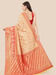 RED JACQUARD WORK BANARASI SILK SAREE