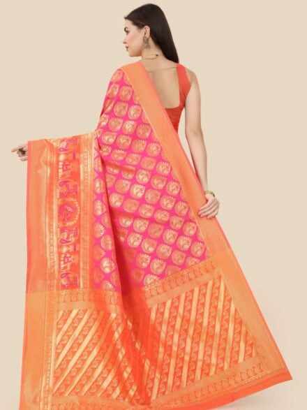 PINK JACQUARD WORK BANARASI SILK SAREE