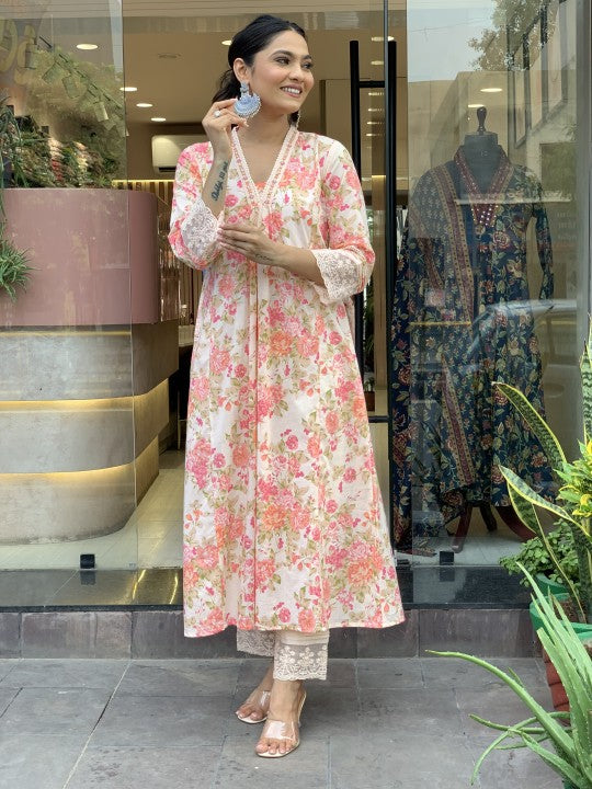 ORANGE FLORAL DRESS