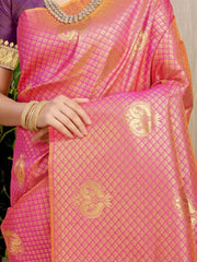 PINK JACQUARD WORK BANARASI SILK SAREE