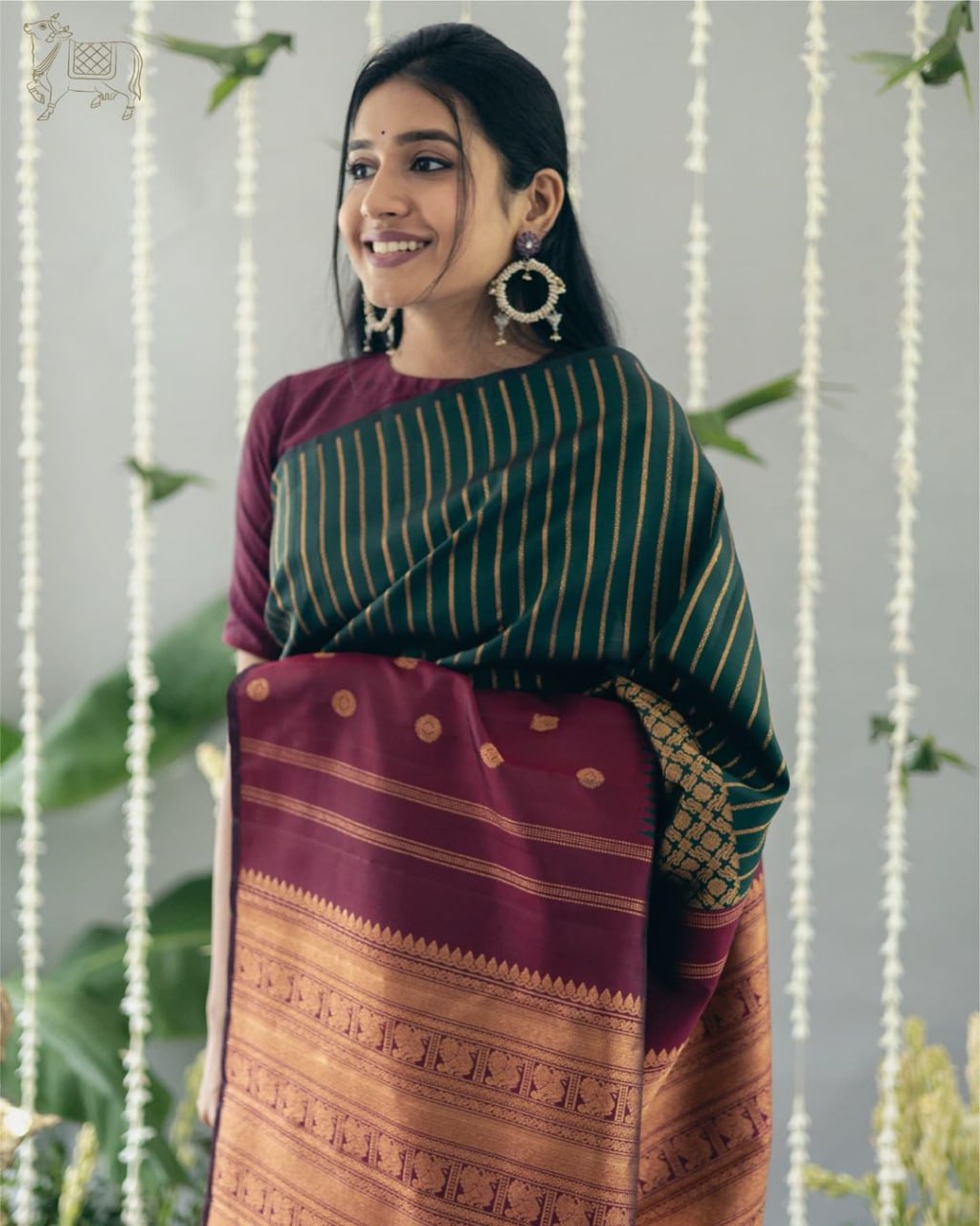 SILK THREADS WOVEN USING INTRICATE TECHNIQUES. SAREES WITH HEAVY BROCADE WORK AND GOLD  ZARI WORK ARE ITS MOST STRIKING FEATURES