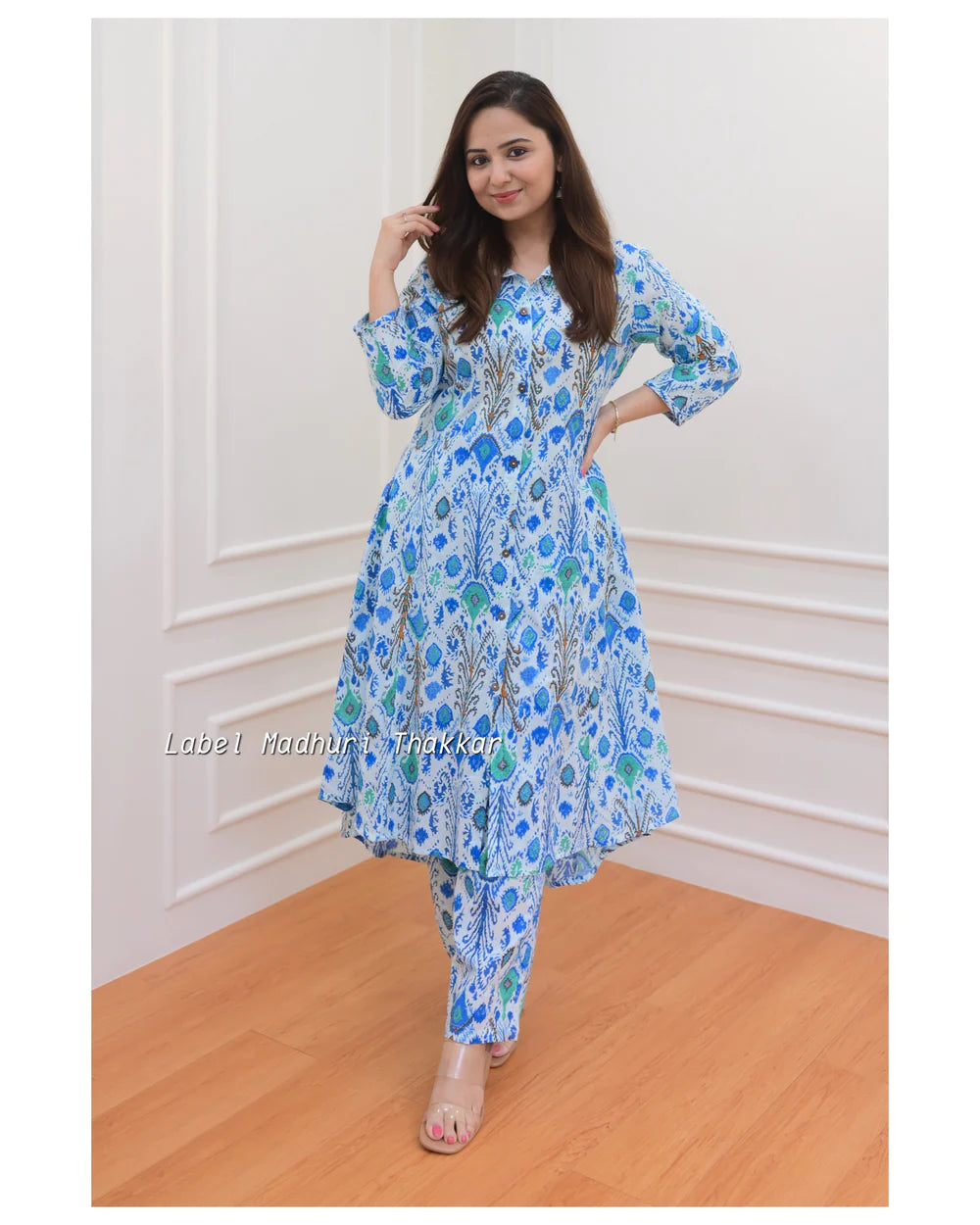 BLUE BAROQUE PRINT COTTON CO-ORD