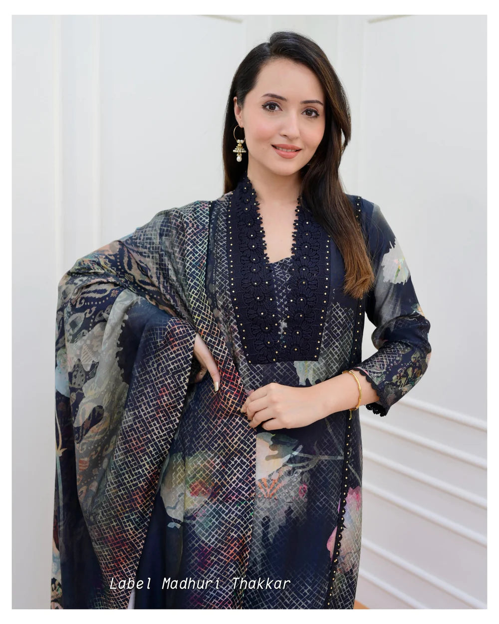 BLACK FLORAL PAKISTANI SUIT