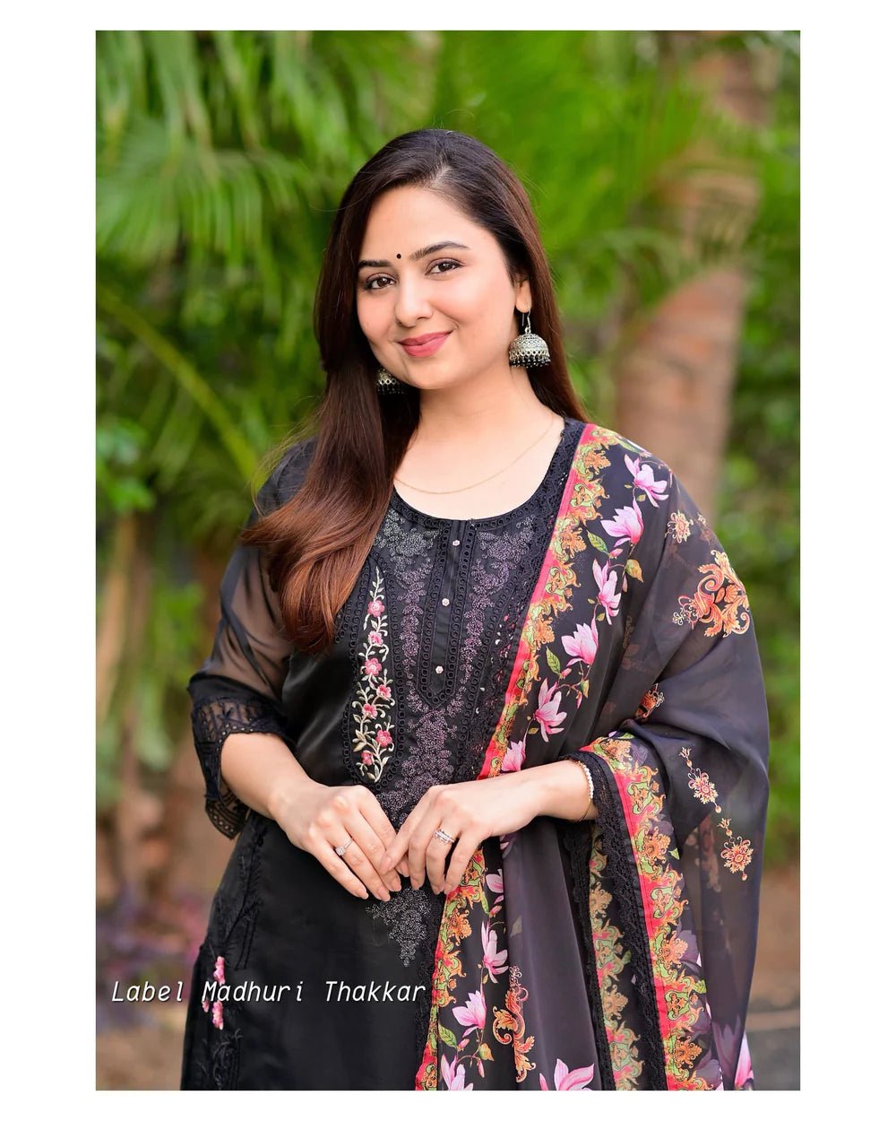 BLACK ORGANZA PAKISTANI EMBROIDERED SUIT