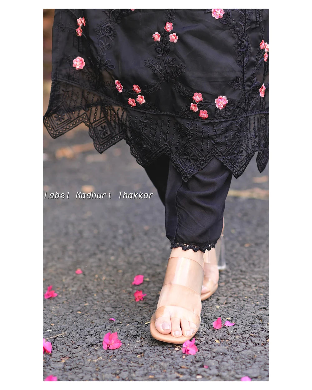 BLACK ORGANZA PAKISTANI EMBROIDERED SUIT