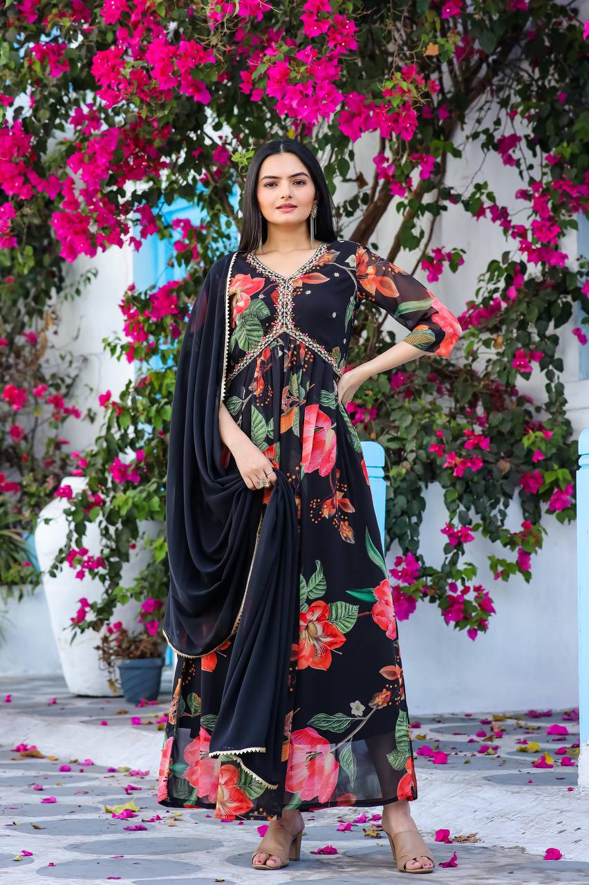 Modeling GOWN style with dupatta