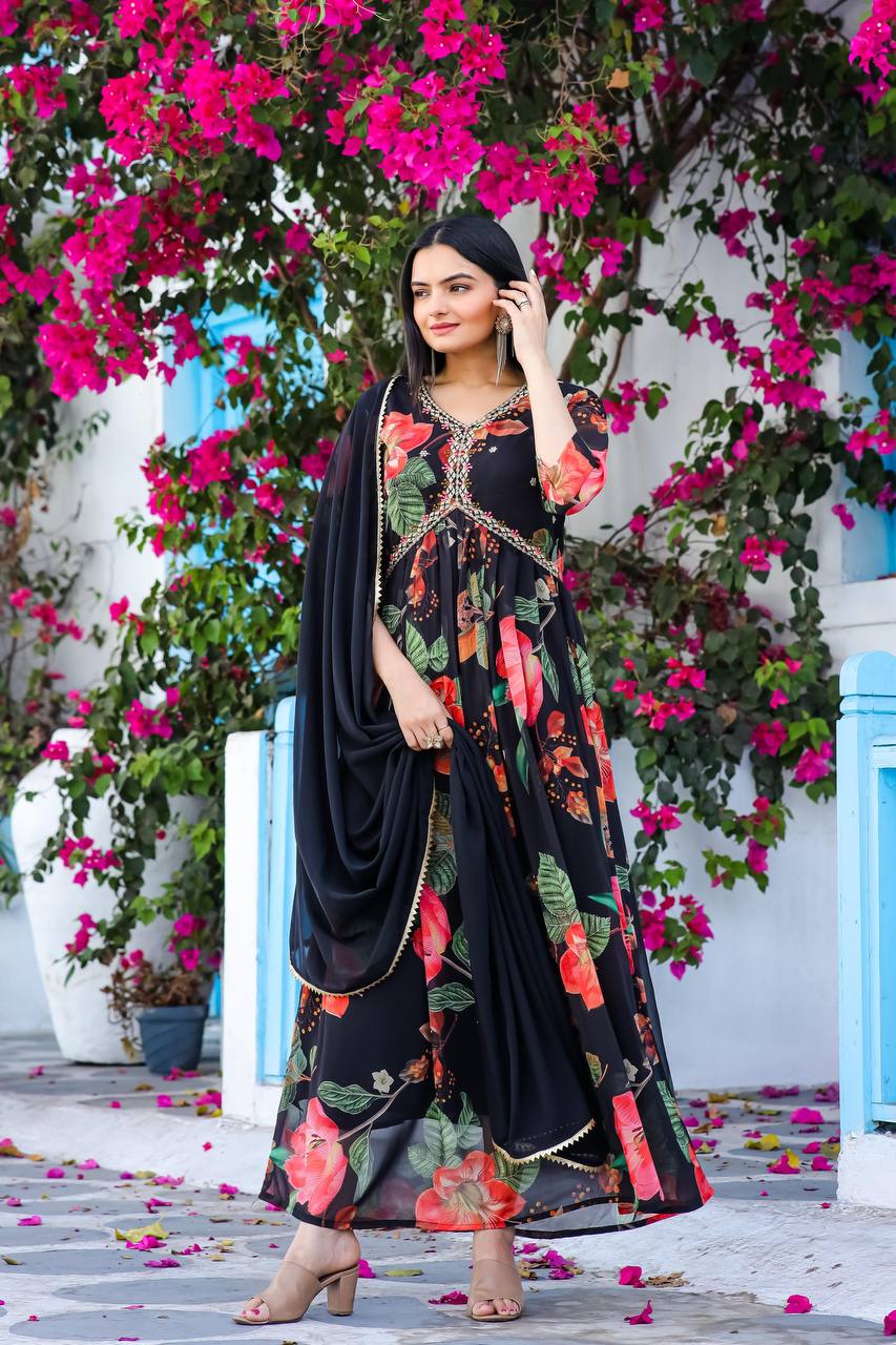 Modeling GOWN style with dupatta