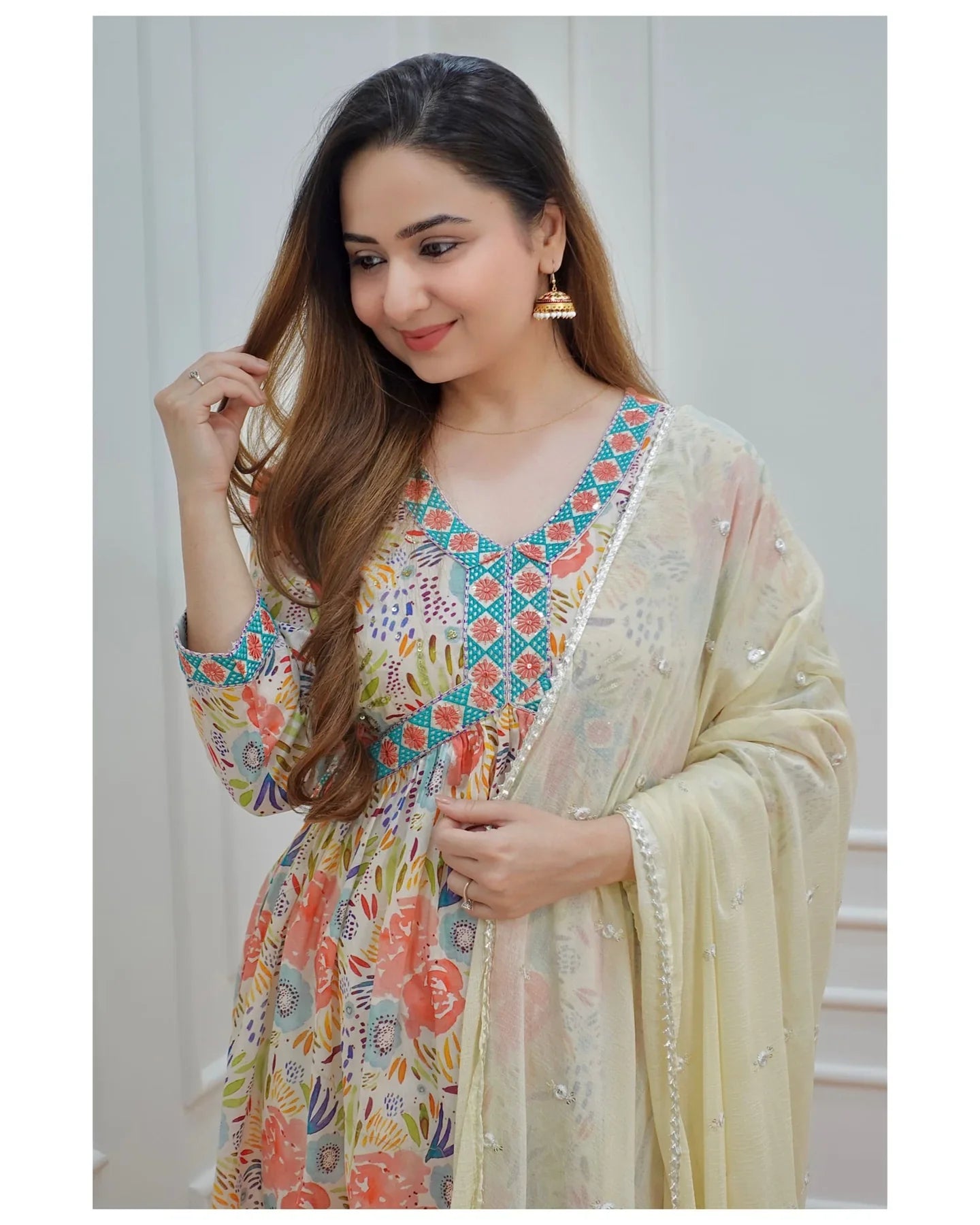 IVORY FLORAL ALIA SUIT