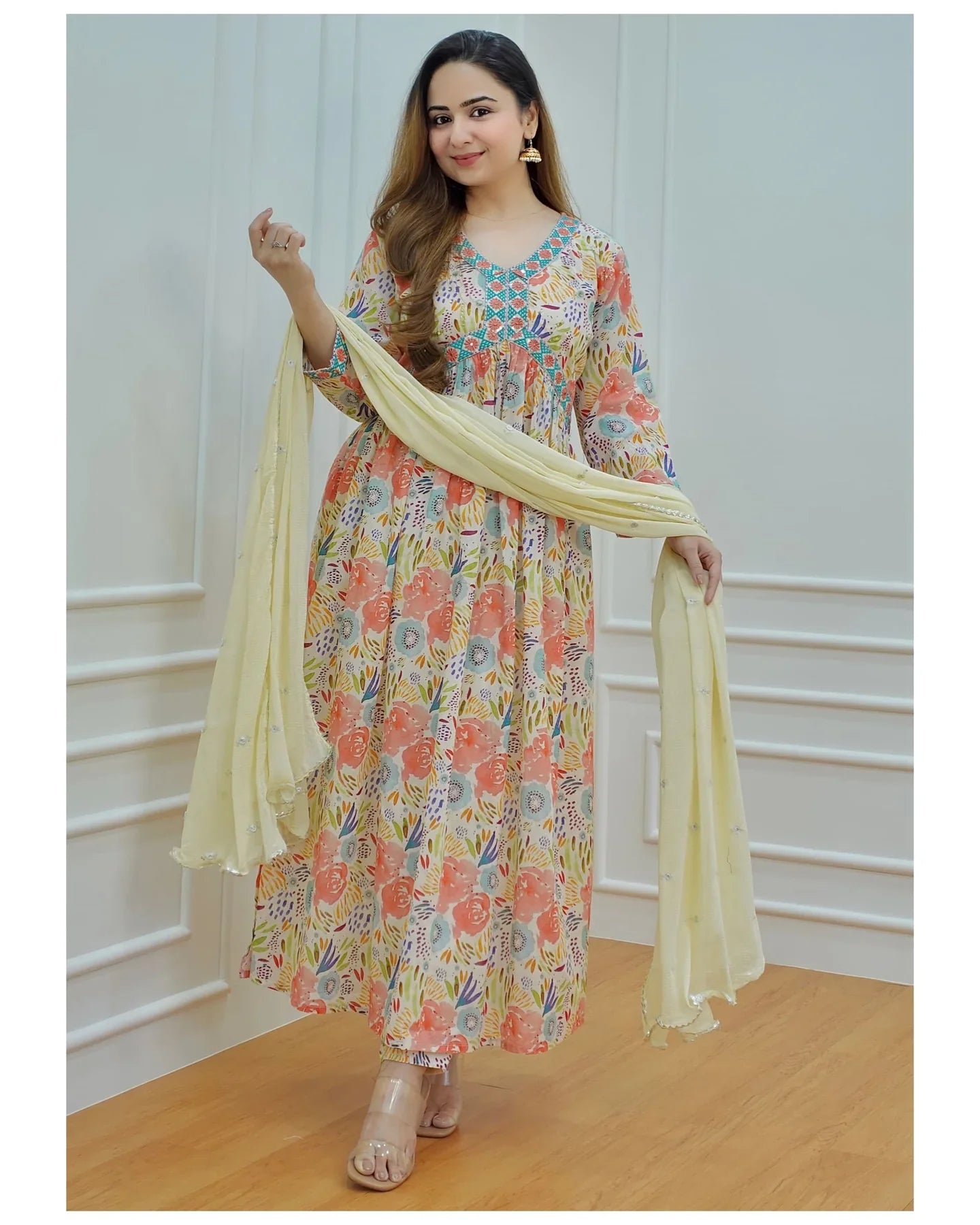 IVORY FLORAL ALIA SUIT