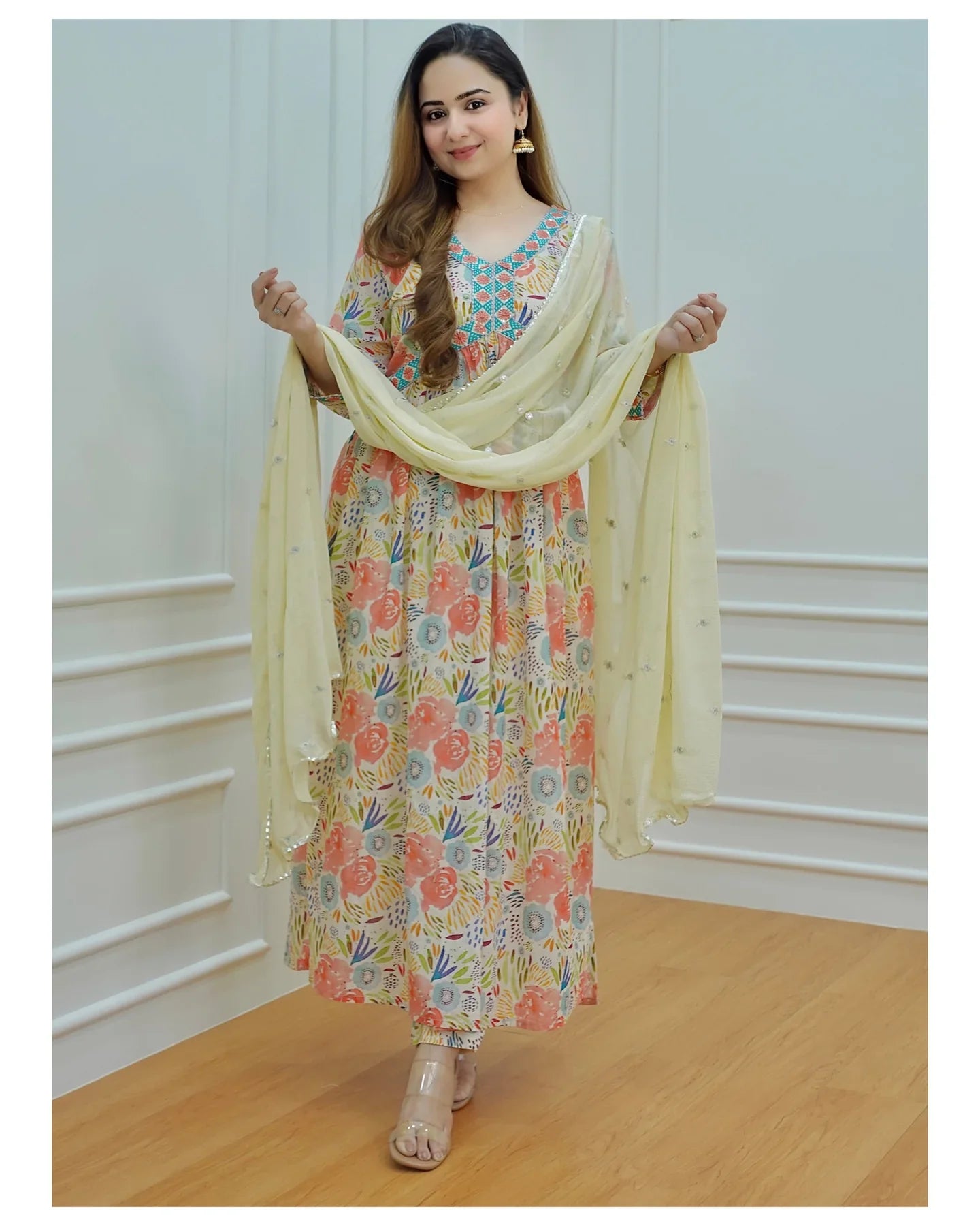 IVORY FLORAL ALIA SUIT