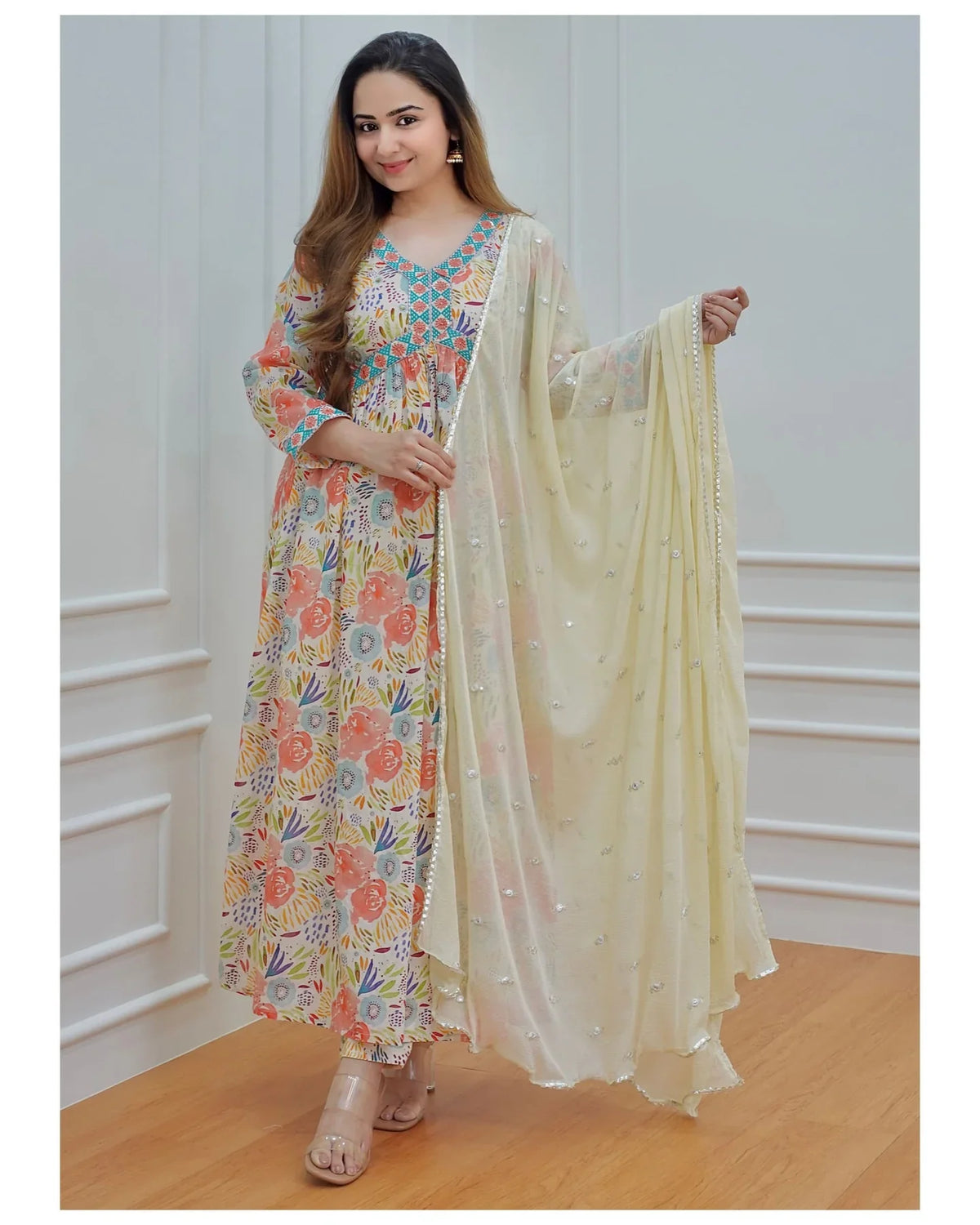 IVORY FLORAL ALIA SUIT