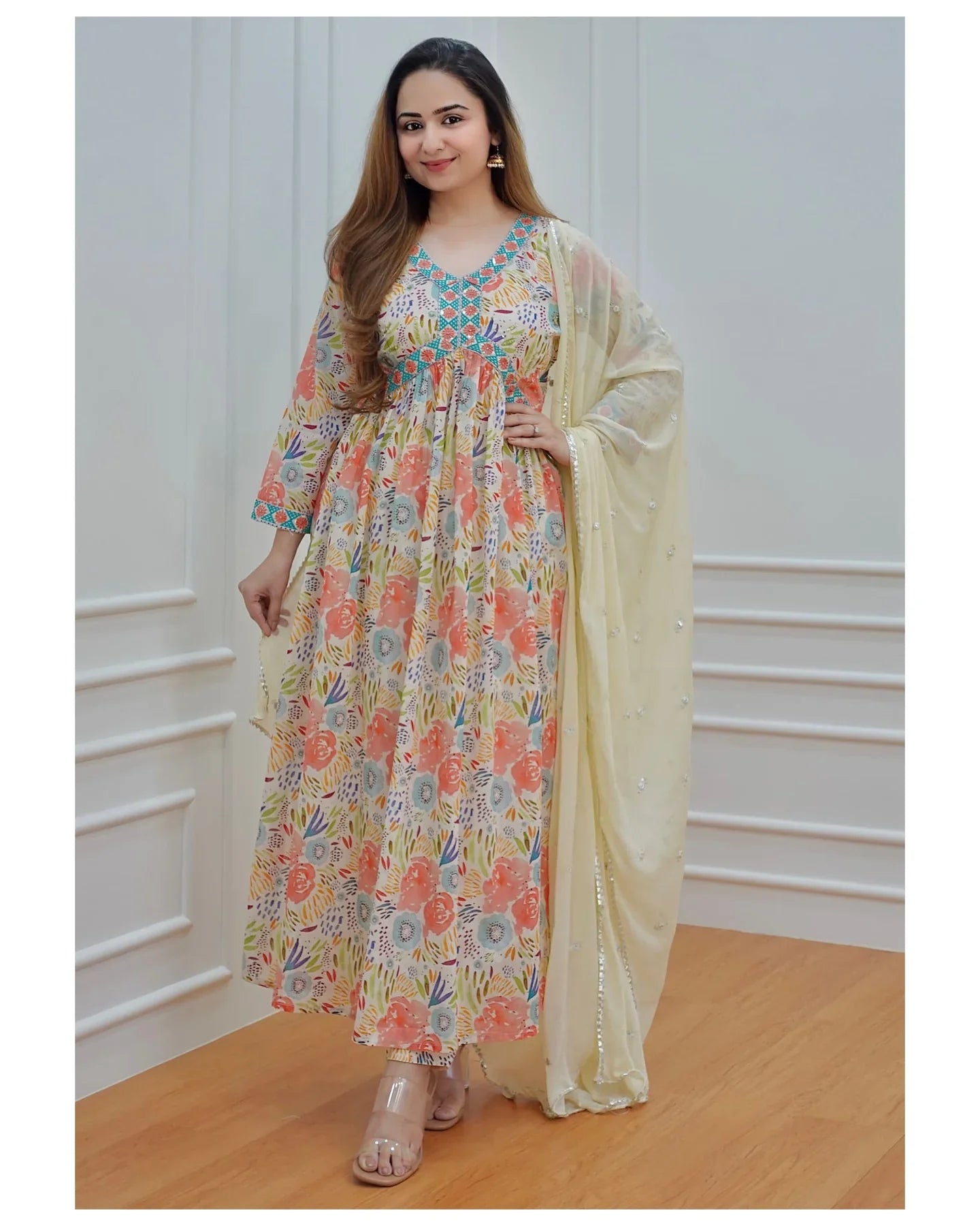 IVORY FLORAL ALIA SUIT