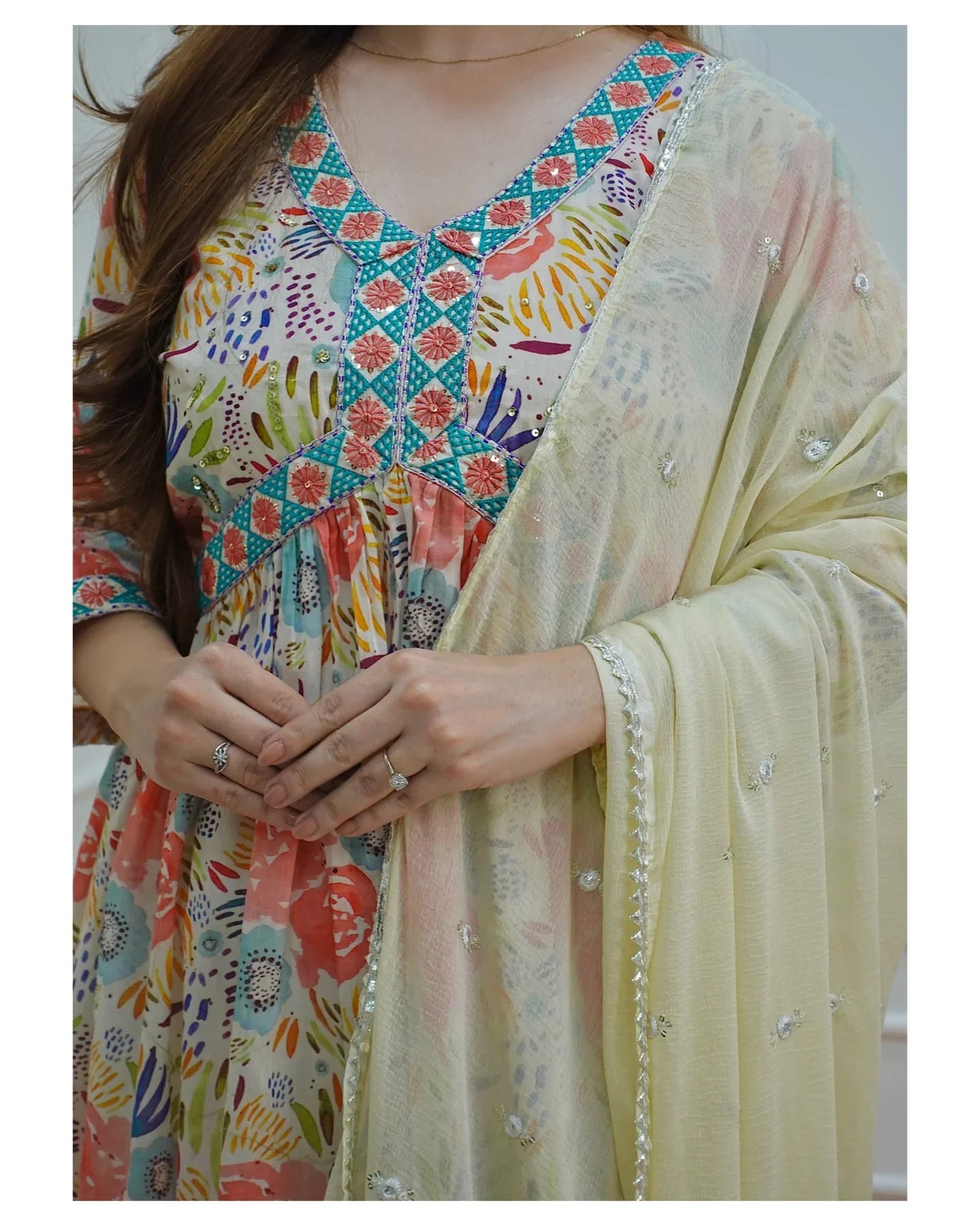 IVORY FLORAL ALIA SUIT